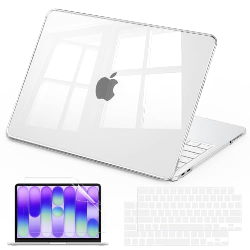 B BELK for MacBook Neo 13 Inch Case 2026 Model A3404, Crystal Clear | Scratch-Resistant, Protective Crystal Hard Shell Cover, 2 Keyboard Covers, Screen Protector - color: A Crystal Clear