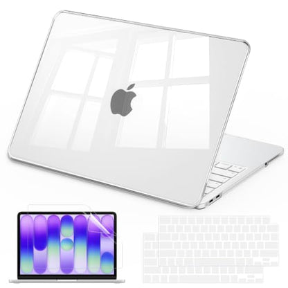 B BELK for MacBook Neo 13 Inch Case 2026 Model A3404, Crystal Clear | Scratch-Resistant, Protective Crystal Hard Shell Cover, 2 Keyboard Covers, Screen Protector - color: A Crystal Clear