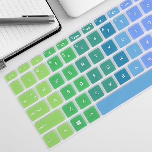 Keyboard Protector Skin Cover Compatible with HP Pavilion 15.6" Series/HP 15.6 Touchscreen Laptop 15-BS020WM/15.6" HP Pavilion x360 Series/15.6" HP Envy x360 Series/17.3" HP Pavilion Series -Rainbow - color: Rainbow