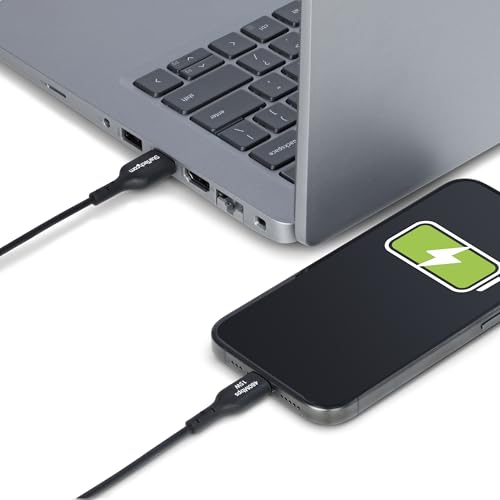 StarTech 15ft/4.5m USB-A to USB-C Charging Cable, 3A, Black (USB2AC15FBKE) | USB 2.0 480Mbps, TPE jacket, Black, Male to Male, Aluminum braided shield, 15W, Charge and Sync - color: Black, size: 15 ft, style: 1-Pack
