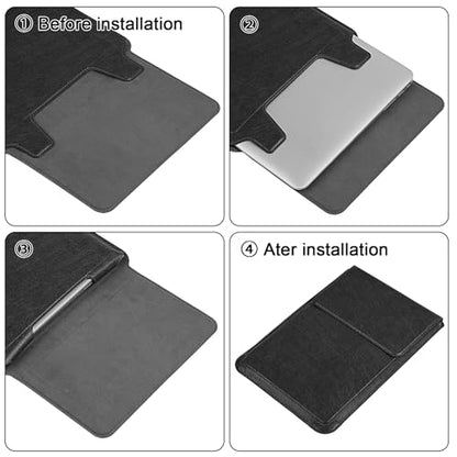 HoYiXi 15.6 16 Inch Laptop Sleeve Case with Stand Feature for MacBook Pro 16 2025 & 2021,ASUS Vivobook 15/MacBook Pro 15/Surface 3/Matebook D15/Galaxy Book Flex,15-16'' Laptop Cover,Black - color: Black, size: 15-16'' laptop