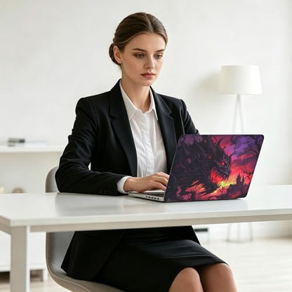 Universal Laptop Skin Decal, 3-Piece Vinyl Protector for 12 13 14 15.6" Notebook, Waterproof Anti-Scratch, Easy Trim & Bubble-Free Finish, Giant Monster - color: Giant Monster