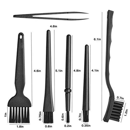 6 pcs Mini Keyboard Cleaning Brushes Kit Small Portable Anti Static Dust Remove for Phone Plastic Keyboard Handle
