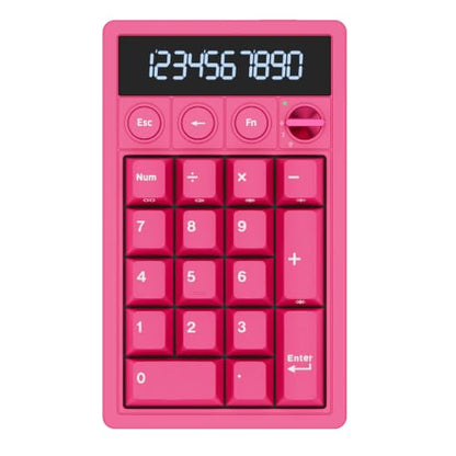 RK ROYAL KLUDGE M20 Wireless Number Pad, Mechanical Numpad with LCD Display, PC Numpad & Calculator Modes, Programmable Numeric Keypad, Bluetooth/2.4G/Wired, RGB Hot-Swappable for Win/Mac - color: Cherry