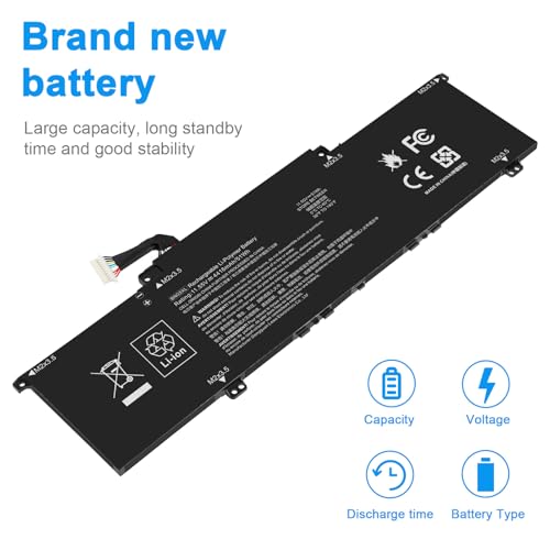 BN03XL Laptop Battery for HP Envy 13 13-BA 13-AR 13-AY 13-ay0xx Envy X360 15 2020 15M-EE 15M-ES 15-ES 15M-EE0013DX 15M-EE0023DX 15m-ee0xxx, HSTNN-OB1O HSTNN-DB9N L73965-271 L76985-271 L77034-005 - size: 10.9*3*0.24inch BN03XL