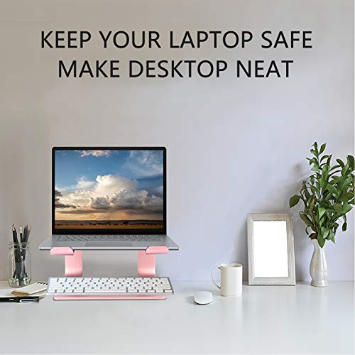 Urmust Laptop Stand for Desk - Ergonomic Computer Stand Riser Holder for MacBook Air Pro, Dell, HP, Lenovo, Samsung, Alienware Laptops 11-15.6" (Pink, Up to 15.6" Laptop) - color: D-Rose Gold
