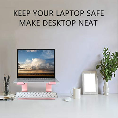 Urmust Laptop Stand for Desk - Ergonomic Computer Stand Riser Holder for MacBook Air Pro, Dell, HP, Lenovo, Samsung, Alienware Laptops 11-15.6" (Pink, Up to 15.6" Laptop) - color: D-Rose Gold