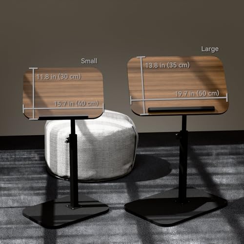 Foldable End Table,17"-31" Adjustable Height,Swivel and Turnable Desktop,TV Tray,Side Table for Small Spaces,Black Walnut (Black Walnut, 15.7" x 11.8") - color: Black Walnut, size: 15.7" x 11.8"