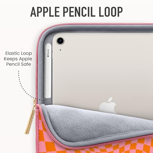 Vandel 9-11 Inch Tablet Sleeve, iPad Sleeve 11 inch Travel Pouch, Fits iPad Pro 11 Inch M4/ 10th Generation 10.9, 9/8th Gen 10.2/ Air 11" 5/4/3 10.9"/10.5", Pro 11 M2, Tab S8/S9 - color: b. Pink Checker, size: 9-11 Inch Tablet