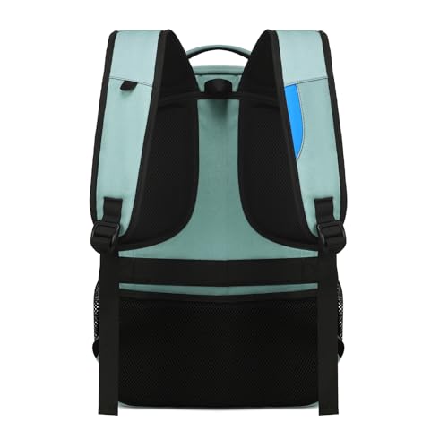 17 Inch Laptop Backpack for Travel Water Resistant College Backpack for Men/Women Laptop Bag with USB Charging Port, Green - color: Green