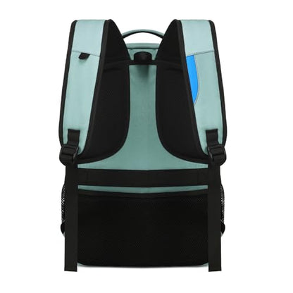 17 Inch Laptop Backpack for Travel Water Resistant College Backpack for Men/Women Laptop Bag with USB Charging Port, Green - color: Green