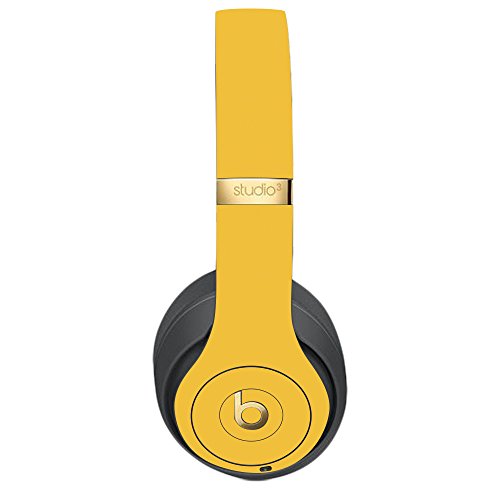 MightySkins Skin Compatible with Beats Studio 3 Wireless - Solid Marigold | Protective, Durable, and Unique Vinyl Decal wrap Cover | Easy to Apply, Remove, and Change Styles | Made in The USA - color: Marigold