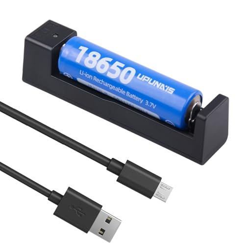 18650 Battery Charger, Suitable for Lithium Battery 18650 20700 10440 14500 18500 16340 17500 Battery Charger, USB Single Slot li-ion Rechargeable Battery Charger (Battery not Included)