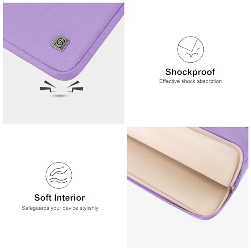 DOMISO Laptop Case Laptop Sleeve Cover for 16 inch MacBook Pro M4/M3/M2/M1 Pro/Max A3403 A3186 A2991 A2780 A2485 A2141,Compatible with 15.6 inch HP Lenovo Dell XPS 16, Purple - color: Purple, size: 15.6 inch