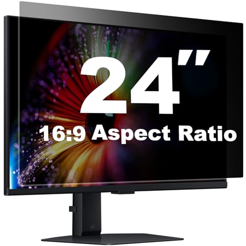 [1 Pack] Twugs Computer Privacy Screen 24 Inch, Display Privacy Shield for 16: 9 Aspect Ratio, Monitor Anti-Glare & Privacy Filters, Anti-Blue Light, Removable - color: 24 Inch (Diagonal) - 16:9 Aspect Ratio, style: 1 PACK