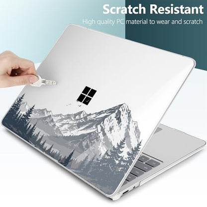 Batianda Mountain Escape Case for Microsoft Surface Laptop 13 inch | Fits Surface Laptop 2025 13" Surface Laptop for Business 2026, Slim Hard Shell, Lightweight Protection, Precision Fit - color: Misty Mountain