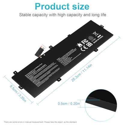 Futurebatt C31N1620 Laptop Battery Replacement for Asus Zenbook U4100 U4100U U4100UQ UX430U UX430U UX430UQ UX3400 UX3400U UX430UQ-GV015T Series 0B200-02370000 C31POJH BX430 BX430UA - size: C31N1620 12.1 4.9 0.7 in