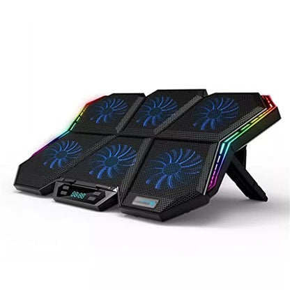 Gaming Laptop 12-17 Inch Cooling Screen Laptop Pad Laptop Cooler Stand with Six Fans(D) - color: D