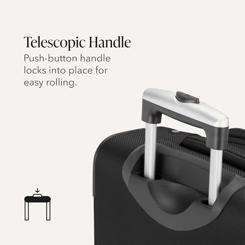 SWISSGEAR Sion Softside Expandable Spinner Luggage Durable Lightweight Travel Suitcase, Black, 2-Piece Set (Carry-On/Large) - color: Black, size: 2-Piece Set (Carry-On/Large)