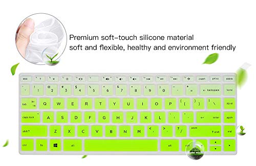 Keyboard Cover for HP Laptop 14/HP Pavilion 14-dq 14-cf/fq 14t-dq300/dq200 14-dq0052dx 14-dq5043cl 14-dq2078wm 14-dq0055dx 14-dq0002dx 14-dq1040wm 14-dq0057nr 14-dq2053cl dq1059wm dq1035cl Skin, Green - color: Ombre Green