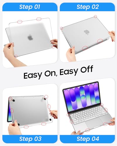 Fintie Case for MacBook Neo 13 Inch with Keyboard Skin & Screen Protector | 2026 A3404, Snap-On Design, Slim Fit, Matte Hard Shell Cover, Fingerprint Resistant, Frost Clear - color: Frost Clear