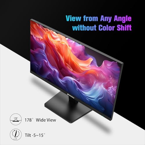 SANSUI Monitor 24 inch 100Hz Computer Monitor丨FHD 1080P PC Monitor丨HDMI丨FreeSync丨HDR丨Earphone Jack丨 Ergonomic Tilt for Home and Office - size: 24 Inch