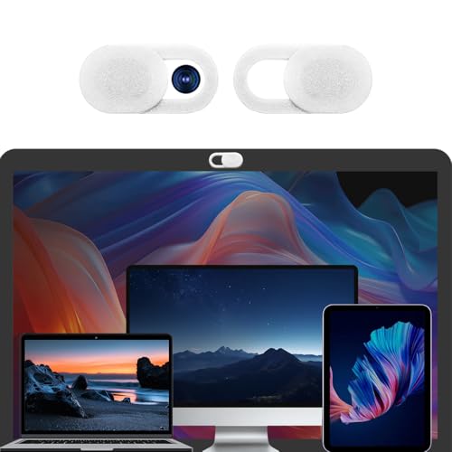 5-Pack Webcam Cover Slide, Ultra-Thin Privacy Shield for Laptop, Tablet, Phone, Desktop, Sliding Lens Cover for Personal and Office Use - color: 5 White