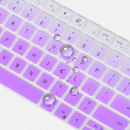 Keyboard Cover for 2024 2023 Dell Inspiron 15 5510 5515 3510 3511 3515 3520 3525 3530 3535, Dell Vostro 15 3510 5510 5515, 2025 Dell 15 Laptop DC15250 DC15255 Keyboard Skin Protector, Ombre Purple - color: Ombre Purple