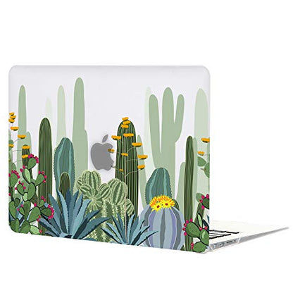 Case for MacBook Air 13 inch A1466 A1369 2010-2017 Release, 5 in 1 Matte Clear Hard Shell&Keyboard Cover&Screen Protector&Webcam Cover Compatible with Older Version Air 13.3, Cactus - color: Z Light Green