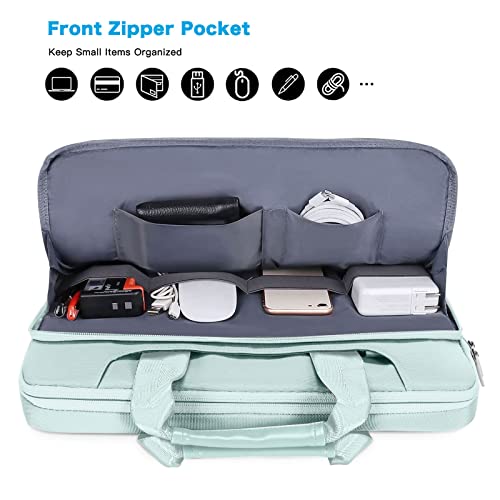 MOSISO 360 Protective Laptop Bag 15.6 inch, 15-16 inch Computer Bag | Compatible with MacBook Air 15 inch/Pro 16 inch, HP,Dell,Lenovo,Asus, Laptop Carrying Case with Strap&Handl, Mint Green - color: Mint Green, size: 16 inch