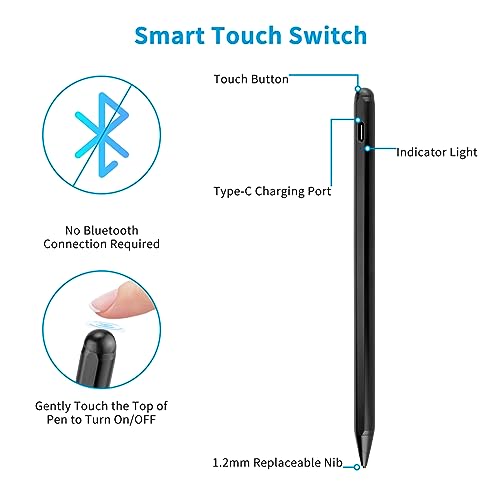 Stylus for Dell Latitude 2 in 1 Pen,1.5mm Fine Tip Pencil Compatible with Dell Latitude 2 in 1 Stylus Pen Black - color: Black