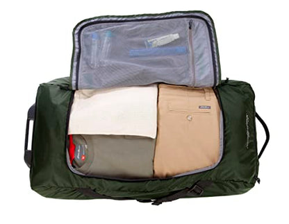 Eddie Bauer Traverse Luggage | Roller Wheels | Telescoping Handle | Travel | Vacation | Ripstop Nylon - Dark Loden, 31" - color: Dark Loden, size: 31"
