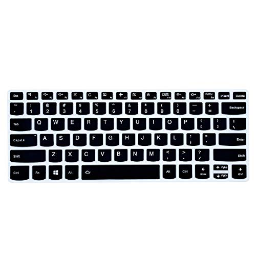 2Pack Keyboard Cover for Lenovo Yoga C740 C940 14" /Lenovo Yoga 6 13ARE05 13ALC6 /Yoga C930 930 920 13.9" /Yoga 720 720S 730 13.3" /Yoga 720 12.5" /Yoga 730 15.6"/Lenovo Flex 14 14" Keyboard Skin - color: Black+Clear