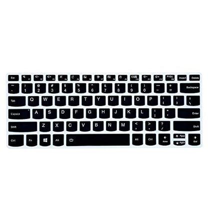2Pack Keyboard Cover for Lenovo Yoga C740 C940 14" /Lenovo Yoga 6 13ARE05 13ALC6 /Yoga C930 930 920 13.9" /Yoga 720 720S 730 13.3" /Yoga 720 12.5" /Yoga 730 15.6"/Lenovo Flex 14 14" Keyboard Skin - color: Black+Clear