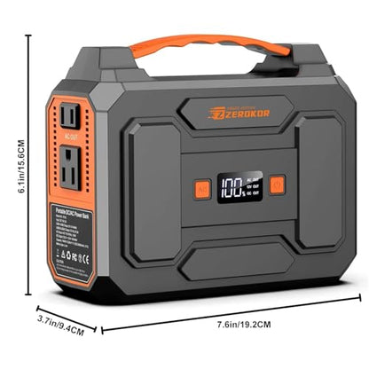 Portable Power Station with Foldable Solar Panel, 110V 100W AC Outlet Camping Solar Powered Generator with Panels, 65W Solar Powered Power Bank for Laptop Smart Devices RV Outdoor with 30W Panel
