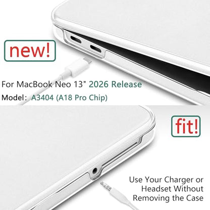 Matte Frosted Compatible with MacBook Neo 13 Inch 2026 (Model A3404 | A18 Pro Chip) | Anti-Fingerprint Hard Shell, Ultra Slim, Non-Slip, Lightweight Protective Cover | Frosted Clear - color: Matte Clear