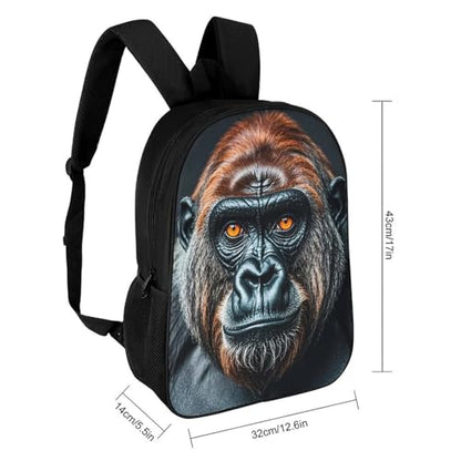 17-Inch Laptop Backpack Water-Resistant A Gorilla Daypack with Shoulder Strap Lightweight Casual Rucksack for Travel Commuter Hiking Outdoor Activities 20l Black
