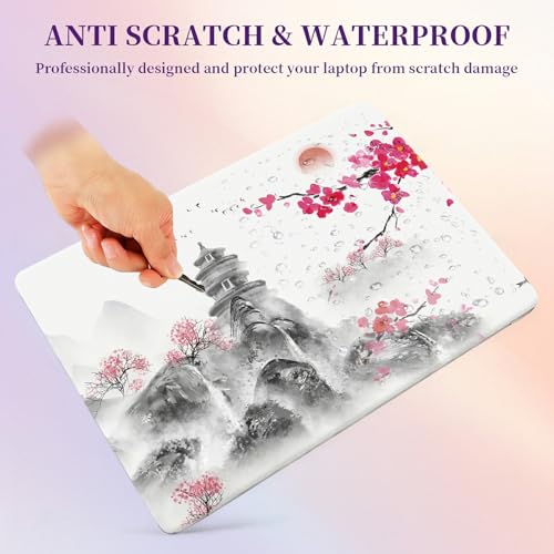 Laptop Skin Sticker Laptop Cover for 12" 13" 13.3" 14" Laptop Stickers,Reusable Skin Sticker Cover Personalized Art Waterproof & Scratch-Resistant Protector Case,Japanese Cherry Blossom - color: Japanese Cherry Blossom
