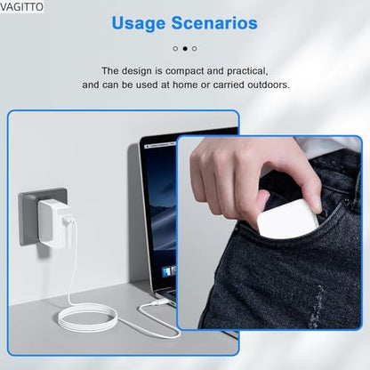 100W 96W USB C Fast Charger Compatible with MacBook Pro/Air 16 15 14 13, M4 M3 M2 M1, iPad Pro/Air and All Type C Device, Mac Book Pro Charger Included Cable