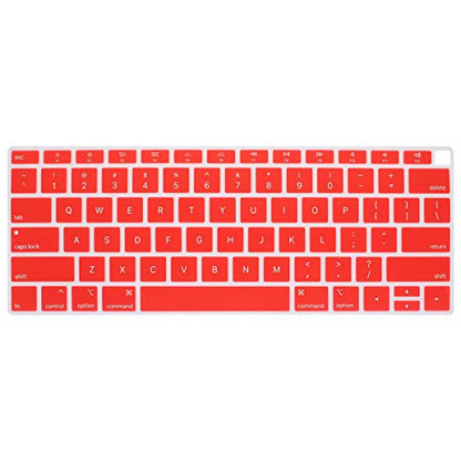 Se7enline for MacBook Pro 13/16 in Keyboard Cover 2019-2026,Gradient Green | Silicone Waterproof Dustproof Durable Washable Laptop Accessories US Layout 2023 2022 2021 2020 2019 2018,Red - color: Red