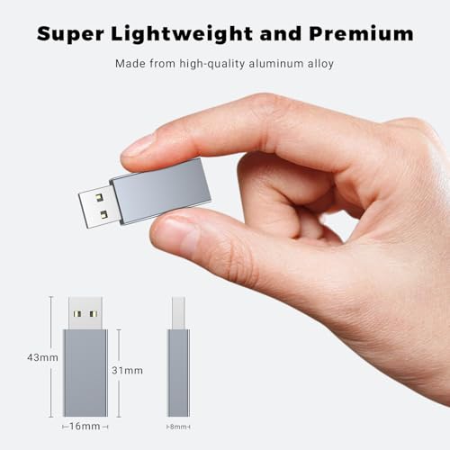 2 Pack USB to 3.5mm Jack Audio Adapter,USB to 3.5mm TRRS Female Headset | External Stereo Sound Card,for PS4/PS5/Headphone/Mac/Linux/Laptop/Desktops/Docking Station