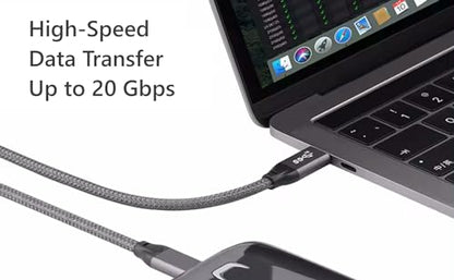 USB C to USB C High Speed Data Transfer Video Monitor Docking Station Cable | USBC to USBC Cord for MacBook, Laptop, PC, HP, MNN, KYY, ARZOPA, InnoView, UPERFECT c-Force ReHisk, ViewSonic VisionOwl, Etc
