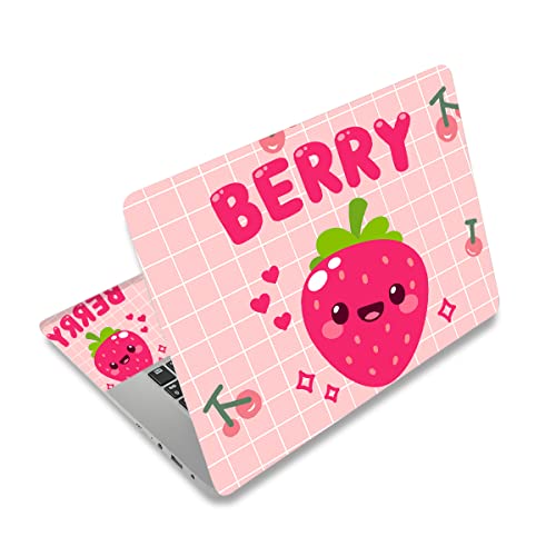 Laptop Notebook Skin Sticker Cover Decal Fits 12 13 13.3 14 15 15.4 15.6 inch Laptop Protector Notebook PC ，Protector Cover for Toshiba Hp Samsung Dell Apple Acer Leonovo Sony Asus Notebook - color: Strawberry