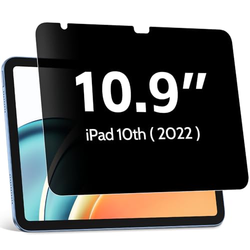 Privacy Screen Protector Compatible with iPad 10th 2022 10.9" & iPad 11th A16 2025 11", Anti Glare Blue Light Spy Filter Private, High Sensitive Bubble-Free Easy Install Black Security Screen Shield - size: 10.9 inch Privacy Screen