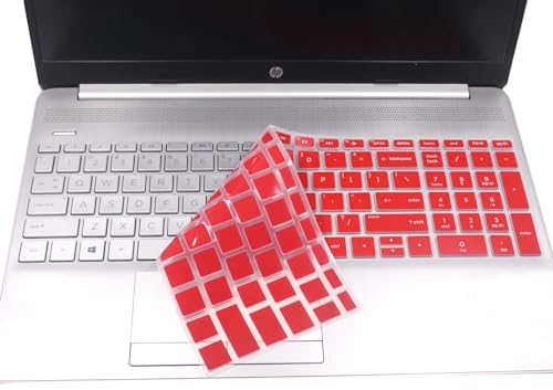 Keyboard Cover Compatible for 15.6" HP Laptop 15-dw 15-dy 15-ef 15-da/db 15-bs/bw 15-dy2702dx 15-dy2703dx 15-dy4013dx 15-dw0083wm 15-ef2013dx 15t-da100 15-db0011dx, 17.3" HP 17-by/ca 17-by4623dx (Red) - color: Red