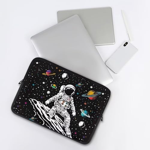 Astronaut Galaxy Planet Laptop Sleeve, Laptop Bag Computer Cover Sturdy Zipper Protective Tablet Carrying Case Universal 10-17 Inch Notebook Sleeves Briefcase for Business/School - color: Astronaut Galaxy Planet, size: 10 Inch