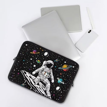 Astronaut Galaxy Planet Laptop Sleeve, Laptop Bag Computer Cover Sturdy Zipper Protective Tablet Carrying Case Universal 10-17 Inch Notebook Sleeves Briefcase for Business/School - color: Astronaut Galaxy Planet, size: 10 Inch