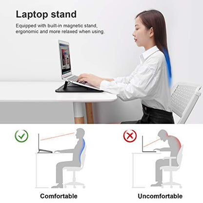 Nillkin Laptop Sleeve 13 inch (3-in-1), MacBook Sleeve with Adjustable Stand & Mouse Pad, 2 Stand Modes, 13 inch Laptop Case, Slim MacBook Accessories for Samsung/Surface/Chromebook/HP 12-14'', Gray - color: Gray