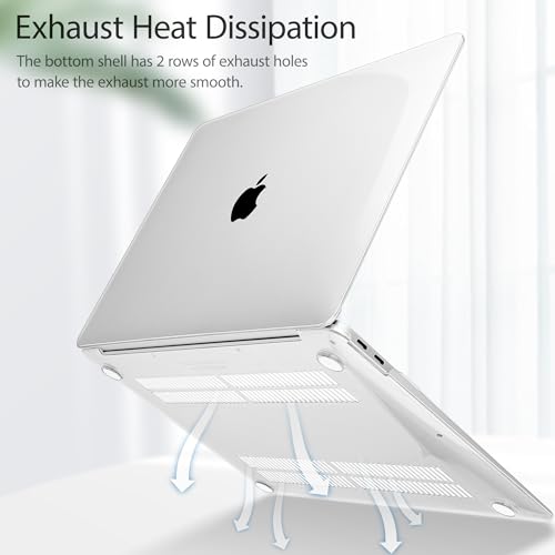 May Chen Compatible with New MacBook Air 13 inch Case 2021 2020 2019 2018 Release Models: M1 A2337 A2179 A1932, Plastic Hard Shell Case for MacBook Air 13 inch & Retina Dispaly Fits Touch ID, Clear - color: Clear
