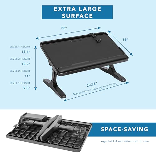 LAPGEAR Easy Tilt Bed Desk - Black, Fits 17.3" Laptops - color: Black
